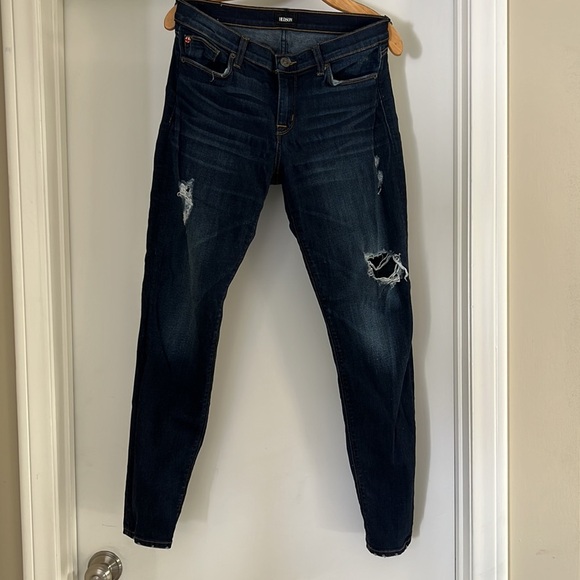 Hudson “Krista Super Skinny” dark distressed jean 29 - Picture 2 of 9